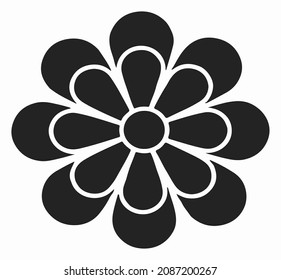 Simple Daisy Outline Icon Vector Art Stock Vector (Royalty Free ...