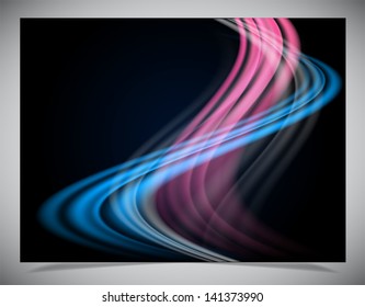 Simple dark abstract wave background. Vector illustration