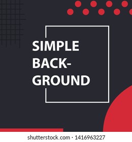 Simple Dark Background Geometric Design with Red and Dark