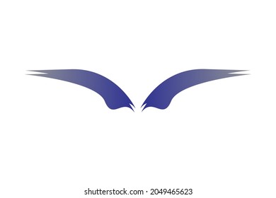 simple dark blue wings logo. creative logo design