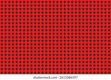 simple dark brown color small star pattern on red color background with a lot of stars on it that can be used as a background or texture