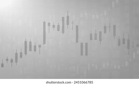 Simple Dark Candlestick Graph Abstract Trading Background. EPS10 Vector