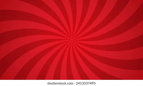 Simple Dark Christmas Red Curved Light Burst Effect Horizontal Vector Background