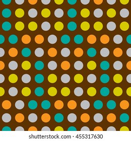 Simple, Dark, Color, Lights, Thin, Green, Abstract, Geometric, Screen, Diverse, Group, Many different Vector seamless pattern of colored circles on a dark background. 