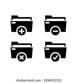 simple dark folder icon set.