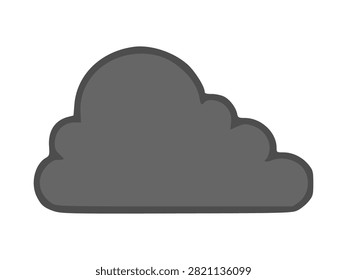 Simple Dark Gray Overcast Rain Cloud Graphic
