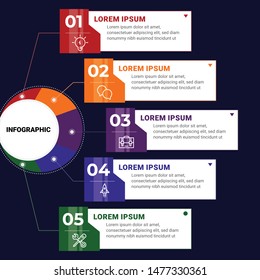 simple dark infographic with editable text