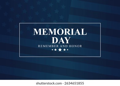 Image vectorielle de conception de bannière simple sombre Memorial Day.