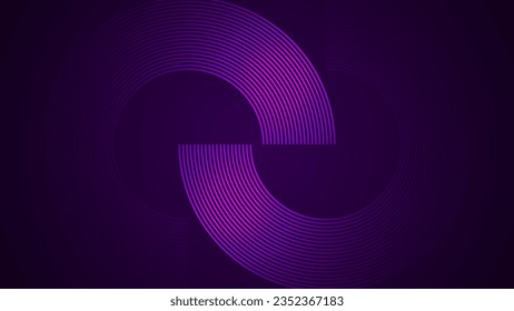 Simple dark violet abstract background with lines in a curved style geometric style as the main element.