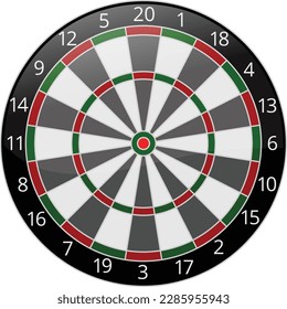 simple dart board - vector illustration