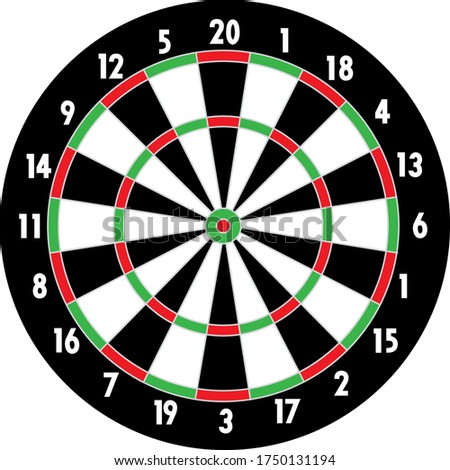A simple dart board vector image.