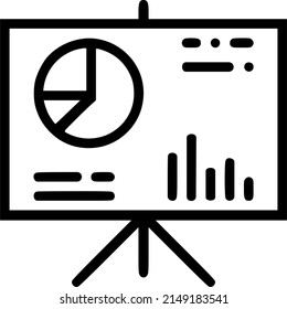 Simple dashboard admin line icon. User panel template, data analysis, agency, graph, business linear sign. Vector illustration isolated on white background.