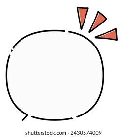 A simple dashed speech bubble with realization