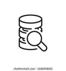 Simple data analysis line icon. Stroke pictogram. Vector illustration isolated on a white background. Premium quality symbol. Vector sign for mobile app and web sites.