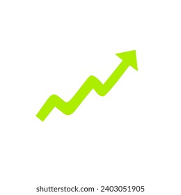 icono del gráfico simple de crecimiento de datos, gráfico de crecimiento financiero, gráfico de flecha de mejora del negocio  