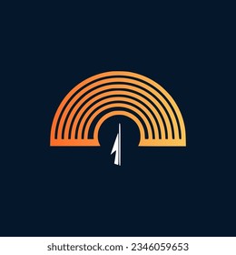 diseño de plantilla de ilustración de vector de logotipo de la compañía de tecnología de transporte de datos simple