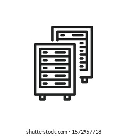 Simple database line icon. Stroke pictogram. Vector illustration isolated on a white background. Premium quality symbol. Vector sign for mobile app and web sites.