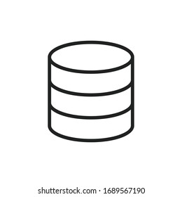 Simple database line icon. Stroke pictogram. Vector illustration isolated on a white background. Premium quality symbol. Vector sign for mobile app and web sites.