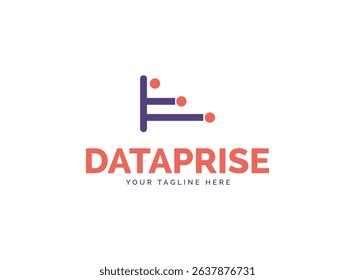 A Simple Dataprise logo Design and icon.