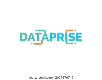 A Simple Dataprise logo Design and icon.