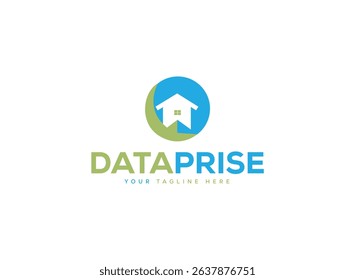 A Simple Dataprise logo Design and icon.