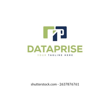A Simple Dataprise logo Design and icon.