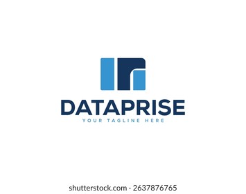 A Simple Dataprise logo Design and icon.