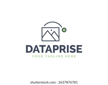A Simple Dataprise logo Design and icon.