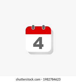 simple date calendar icon on gray background