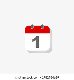simple date calendar icon on gray background