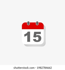 simple date calendar icon on gray background