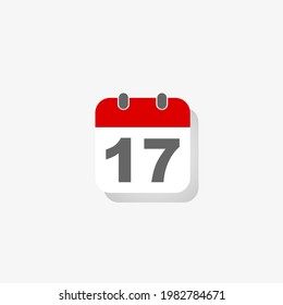 einfaches Datumskalender auf grauem Hintergrund