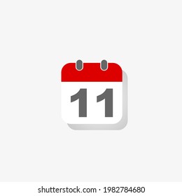 simple date calendar icon on gray background