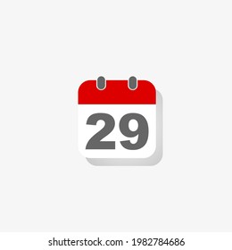 simple date calendar icon on gray background