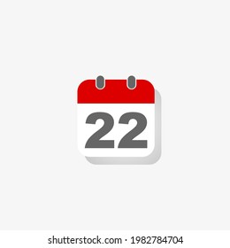 simple date calendar icon on gray background