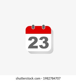 simple date calendar icon on gray background