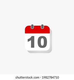 einfaches Datumskalender auf grauem Hintergrund