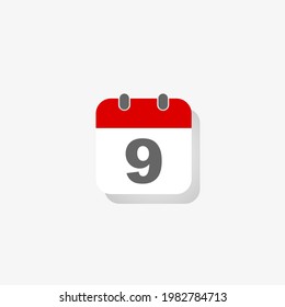 icono de calendario de fecha simple en fondo gris
