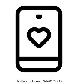 Simple Dating App icon. The icon can be used for websites, print templates, presentation templates, illustrations, etc