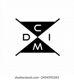 Diseño sencillo del logotipo de la letra DCIM.