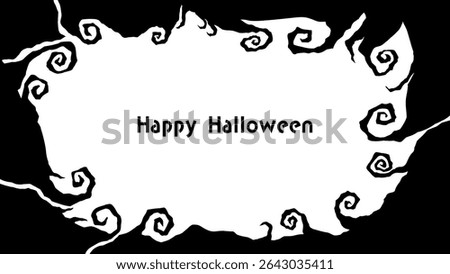 Simple Dead Tree Silhouette Frame Background Illustration
