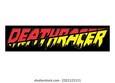 Simple DEATH RACER tech vector, for racing sticker design.