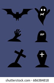simple death vector set,ghost,halloween