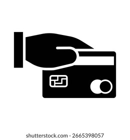 Einfache Debit- oder Kreditkartensymbolgrafik, geeignet für Vector Basic RGB