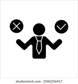 Simple decision maker vector icon design