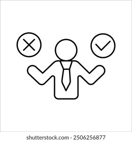 Simple decision maker vector icon design