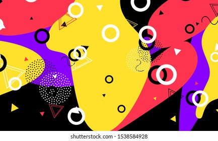 Simple Decor. Ink Decorative Banner. Fluid Design. Salmon Memphis Elements. Contemporary Wallpaper. Lilac Flyer. Child Pattern. Black Doodle Fashion.