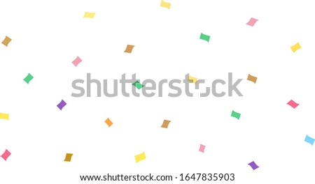 Simple decoration of colorful confetti