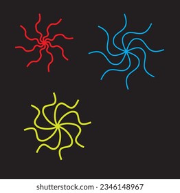 simple decoration icon vector, isolated on black background
