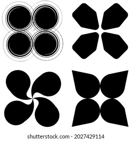 Einfache Dekorationsform, Element. Abstraktes Motiv, Mandala-Clipart